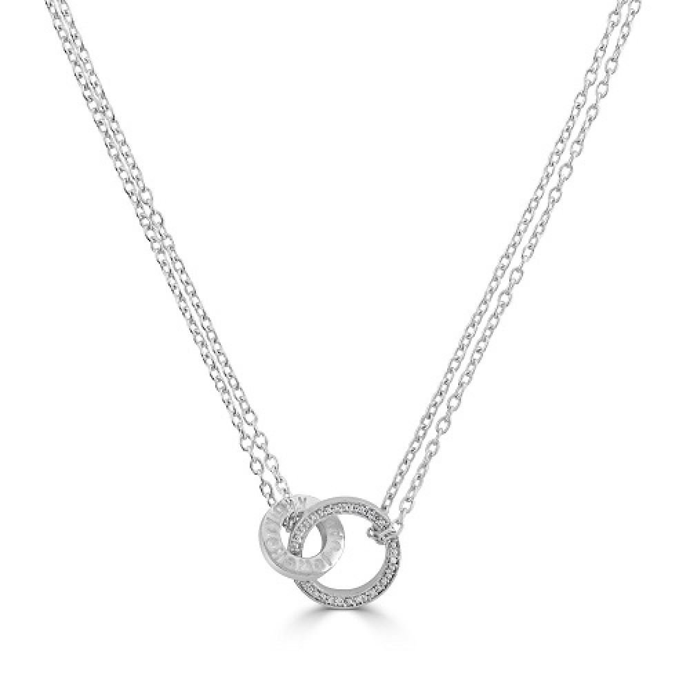 Love Knot Necklace With Cubic Zirconia